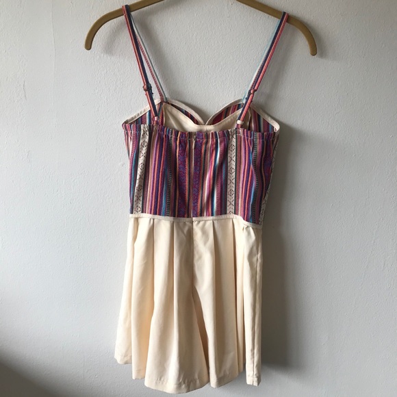 NWOT Mustard Seed Striped Corset Closure Romper - Picture 5 of 7